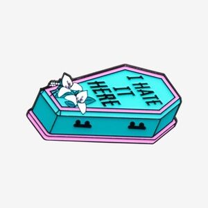 I Hate It Here Coffin Enamel‎ Pin Hot Topic